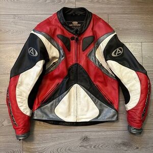 AGV Sport Y2K Heavy Leather Motorcycle Jacket